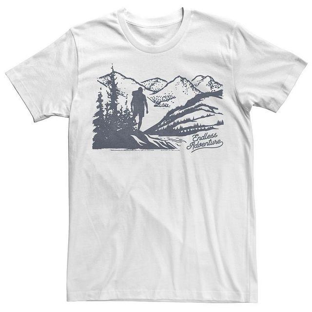 Mens Endless Summer Hiking Forest Landscape Tee, Boys Athletic Grey Product Image