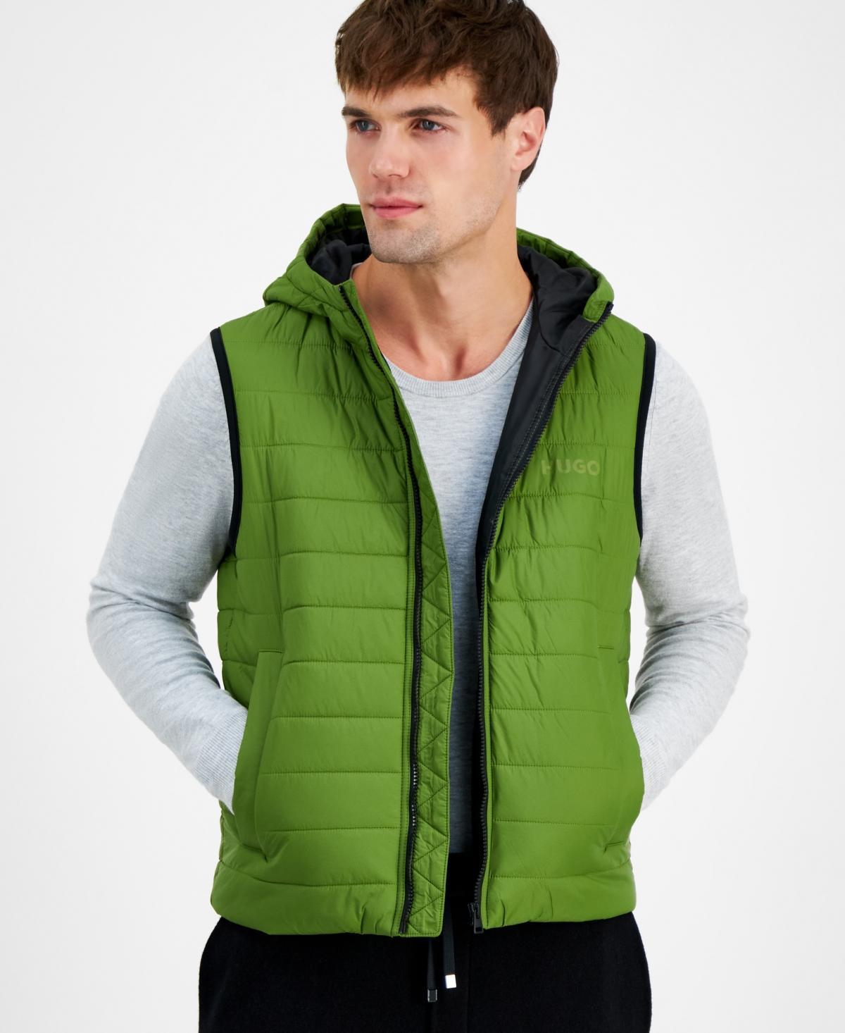 Hugo by Hugo Boss Mens Barvino2435 Slim-Fit Quilted Full-Zip Liner Vest - Red Product Image