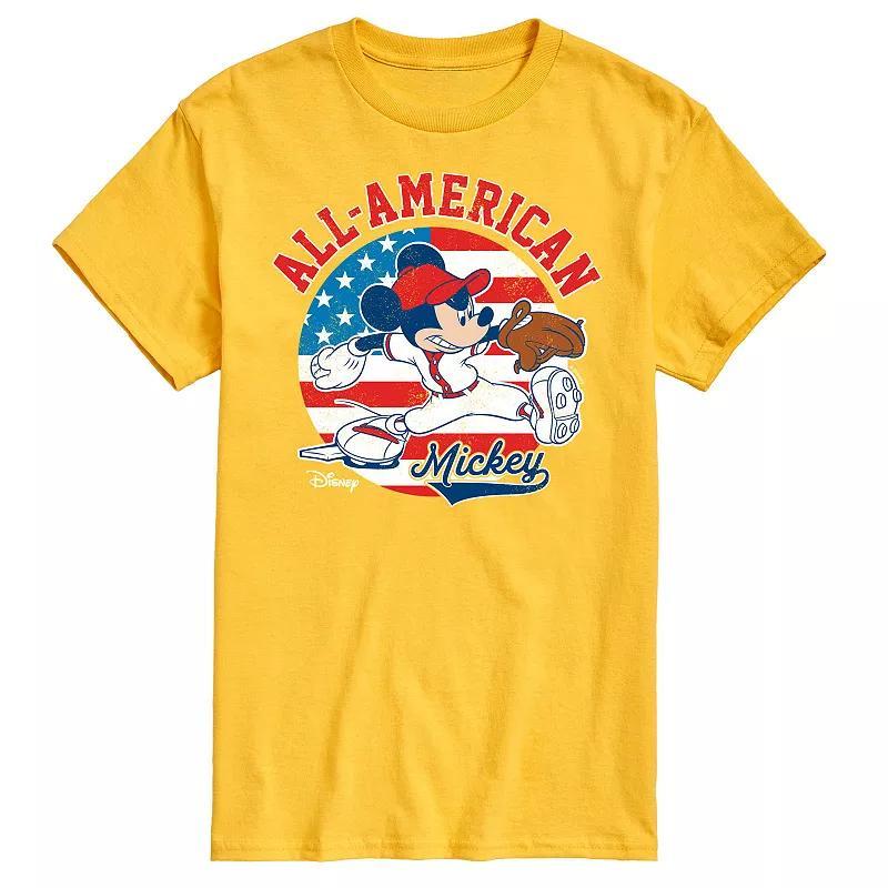 Disneys Mickey Mouse Mens All-American Baseball Graphic Tee Product Image