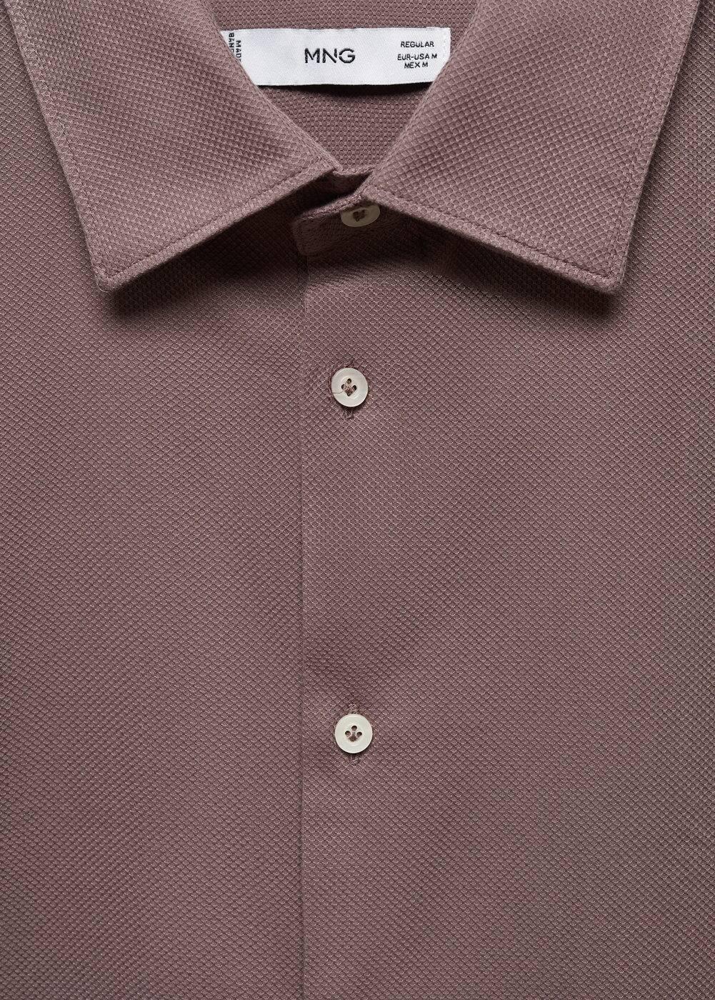 MANGO MAN - Slim-fit cotton structured shirt violetMen Product Image