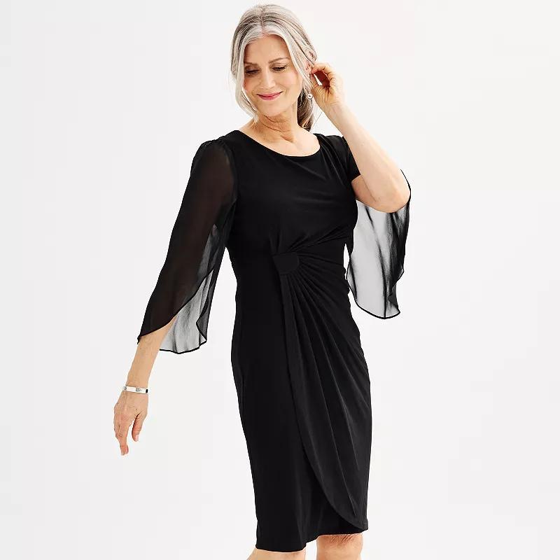 Womens Connected Apparel Sheer Sleeve Dress product image