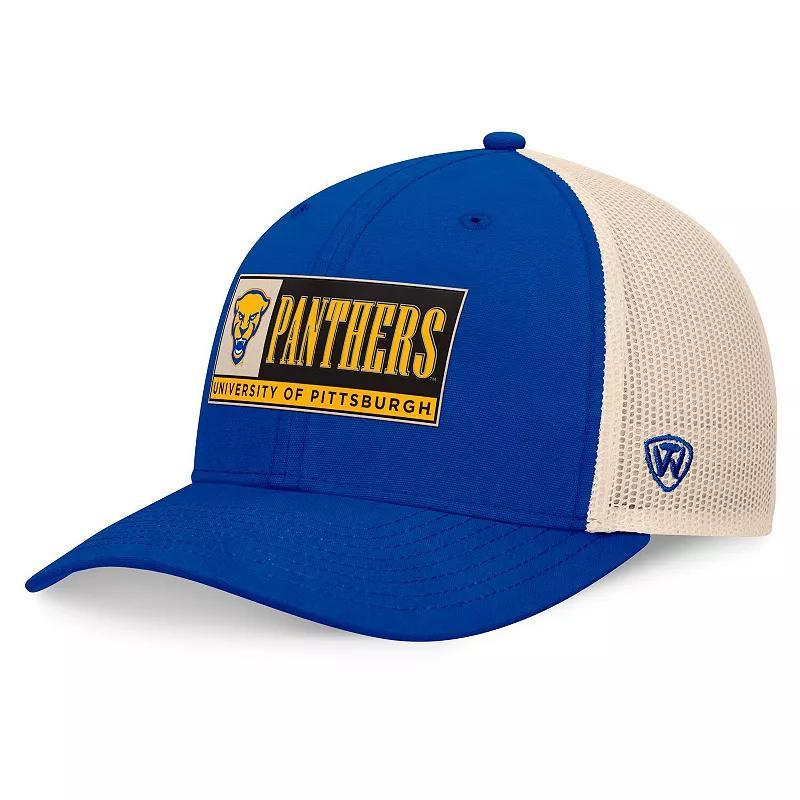 Mens Top of the World Royal/Natural Pitt Panthers Bennett TruckerAdjustable Hat Product Image