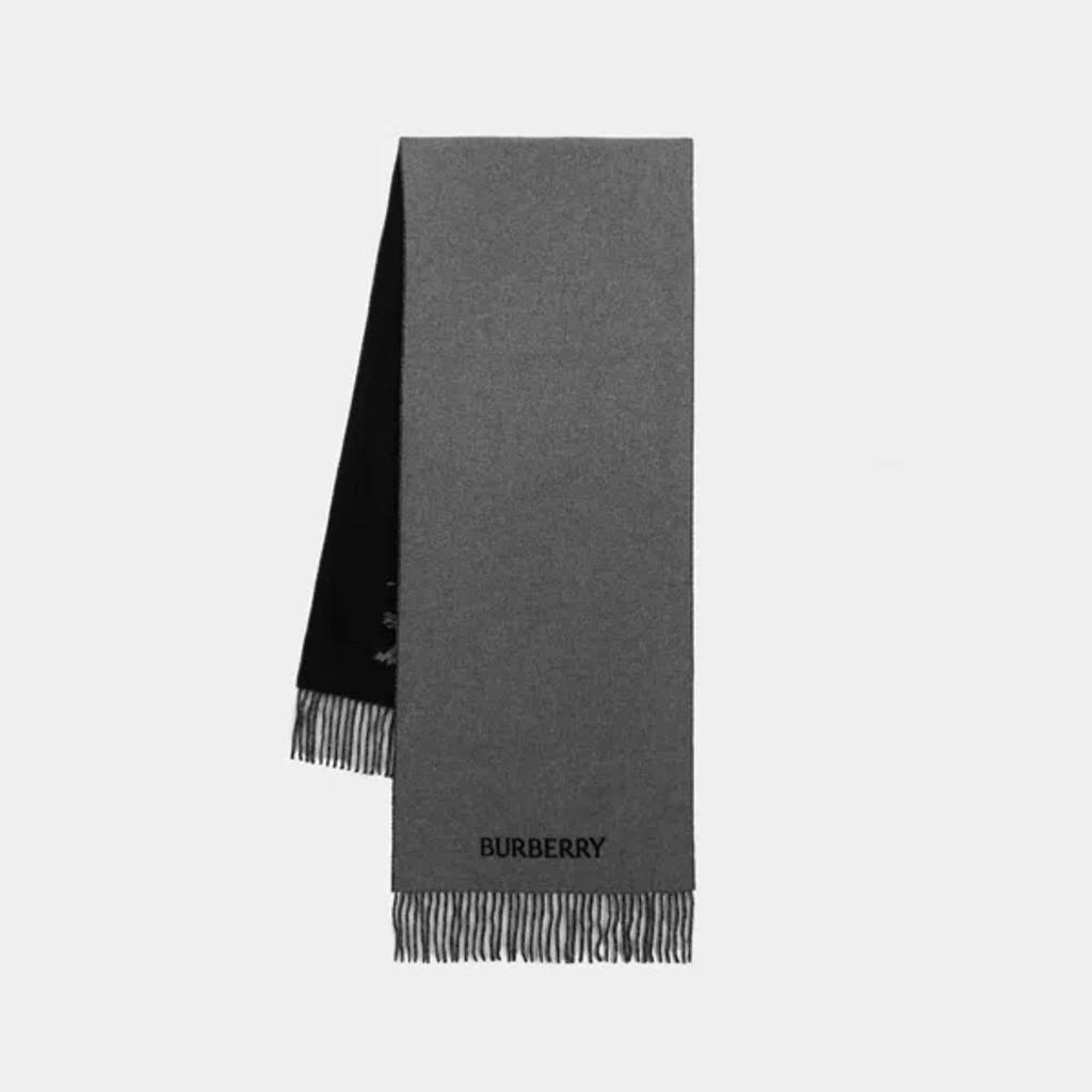 BURBERRY Knight Logo Scarf In Grey Product Image