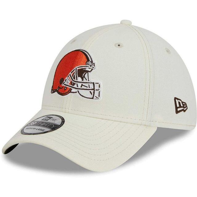 Mens New Era Cream Cleveland Browns Classic 39THIRTY Flex Hat Product Image