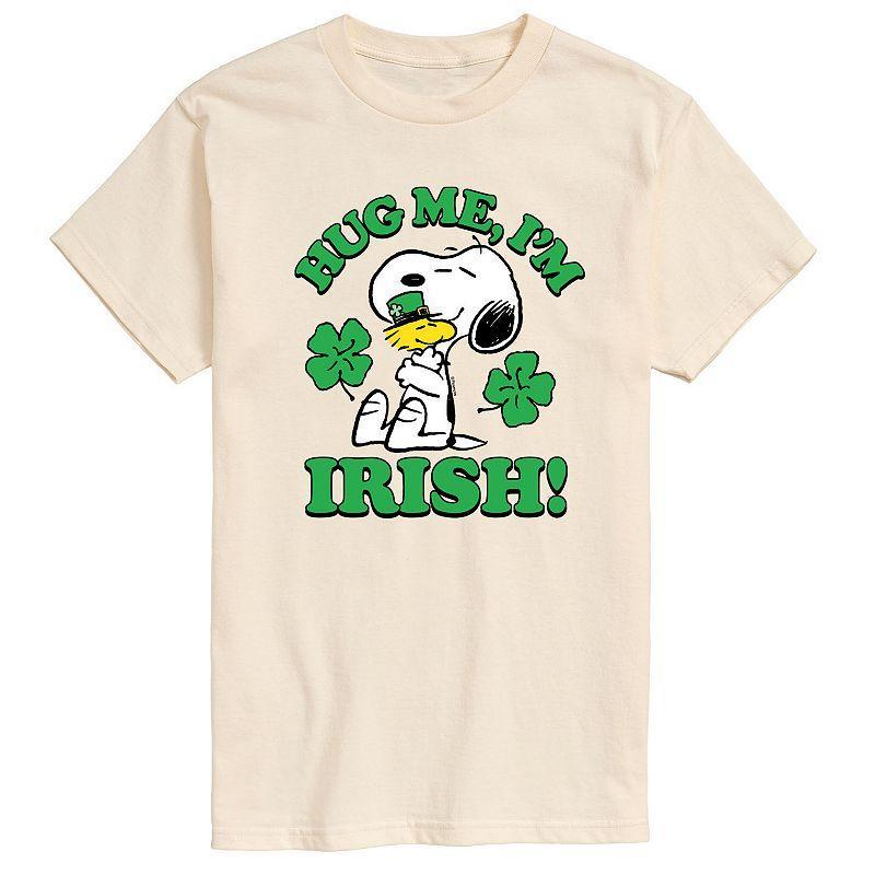 Mens Peanuts Snoopy Woodstock Hug me Im Irish Graphic Tee Product Image