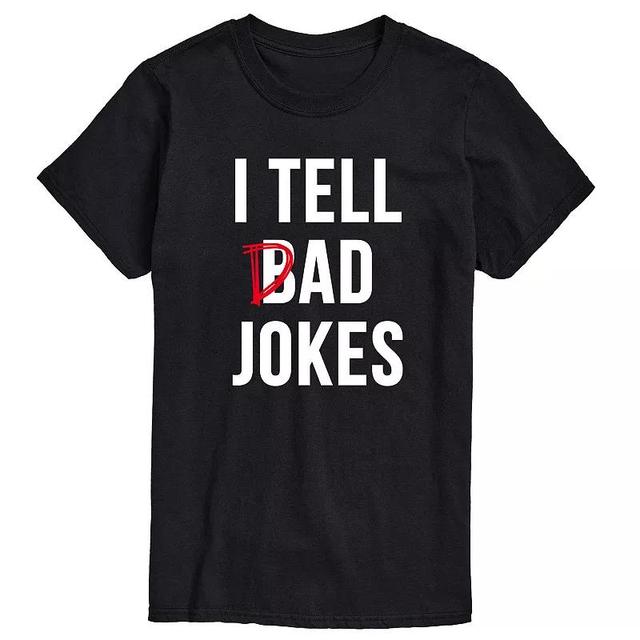 Big & Tall I Tell Bad Dad Jokes Graphic Tee, Mens Product Image