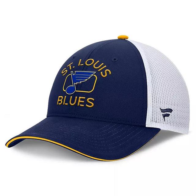 Mens Fanatics /White St. Louis Blues Authentic Pro Rink Trucker Hat Product Image