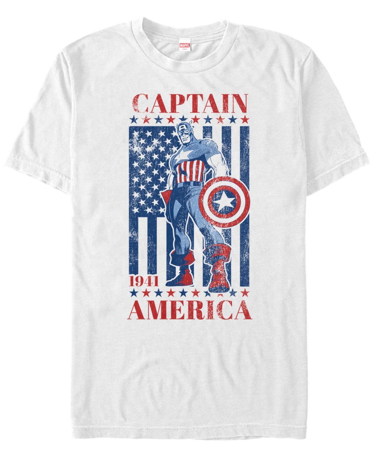 Mens Marvel Captain America Flag Graphic Tee Product Image