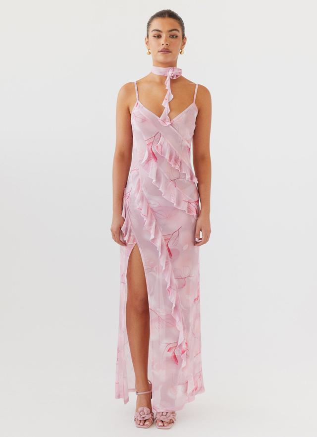 New Romantics Mesh Maxi Dress - Soft Pink Product Image