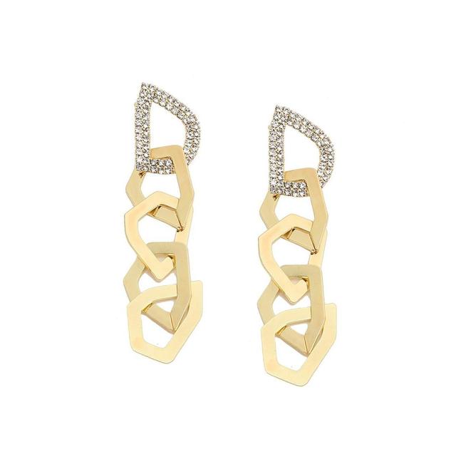 Sohi Womens Gold Link Drop Earrings Product Image