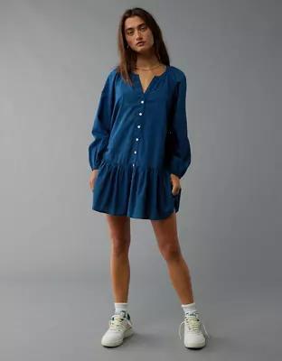 AE Drop Waist Shirt Mini Dress Product Image