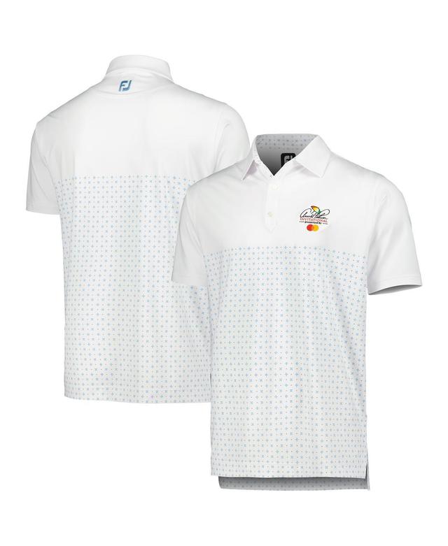 Mens FootJoy White Arnold Palmer Invitational Engineered Foulard Lisle Polo Shirt Product Image