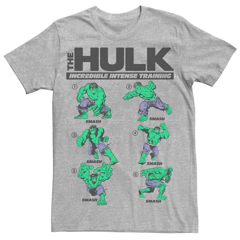 Mens Marvel Comics Retro The Incredible Hulk Training Graphic Tee Athletic Grey Product Image