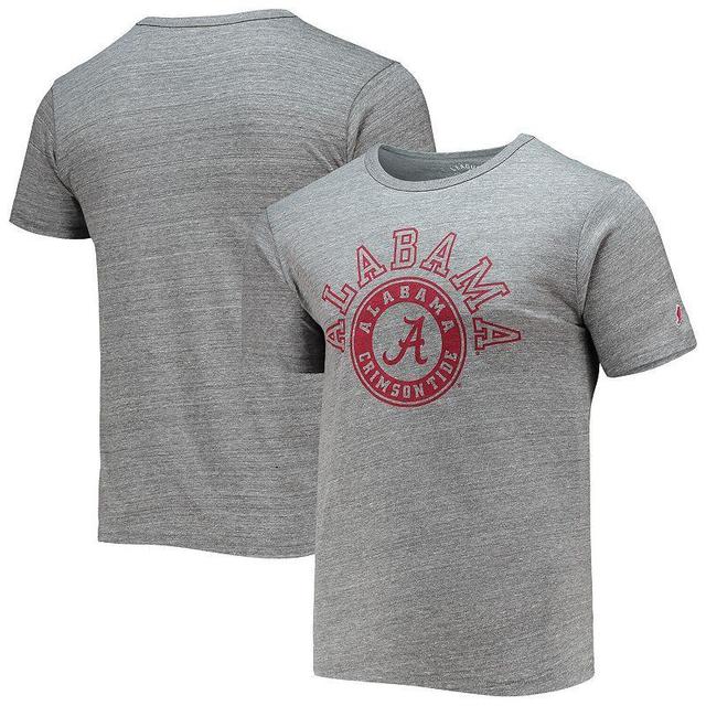 Mens League Collegiate Wear Heathered Gray Alabama Crimson Tide Tide Seal Nuevo Victory Falls Tri-Blend T-Shirt Grey Product Image