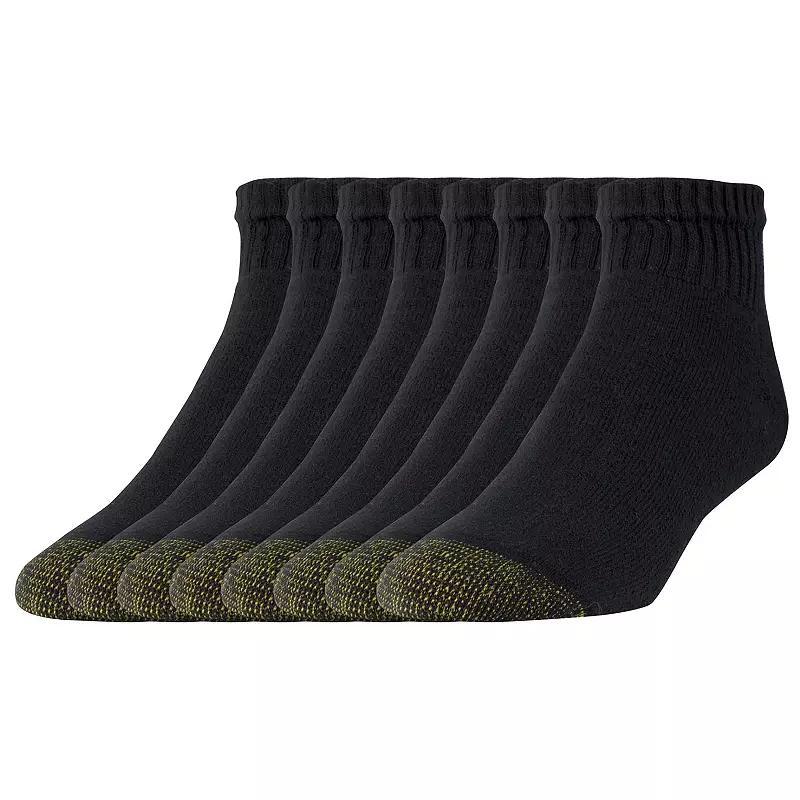 Mens GOLDTOE 6+2 bonus pack Athletic Cushioned Cotton Quarter Socks Product Image