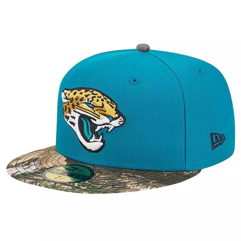 Mens New Era Teal Jacksonville Jaguars Active Two-Tone Camo 59FIFTY Fitted Hat Product Image