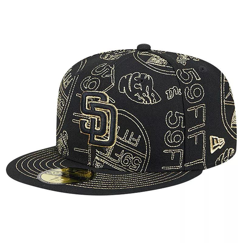 New Era Mens San Diego Padres 59FIFTY Day Allover Fitted Hat Product Image