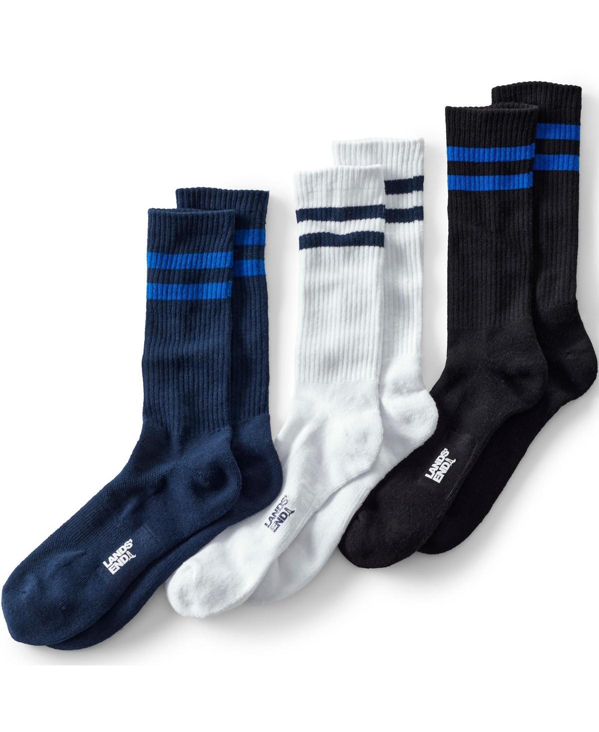 Mens Lands End Performance 3-Pack Crew Sock Product Image