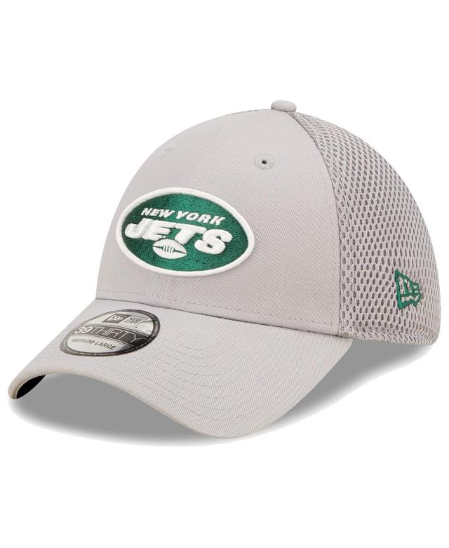 Mens New Era Gray New York Jets Team Neo 39Thirty Flex Hat Product Image