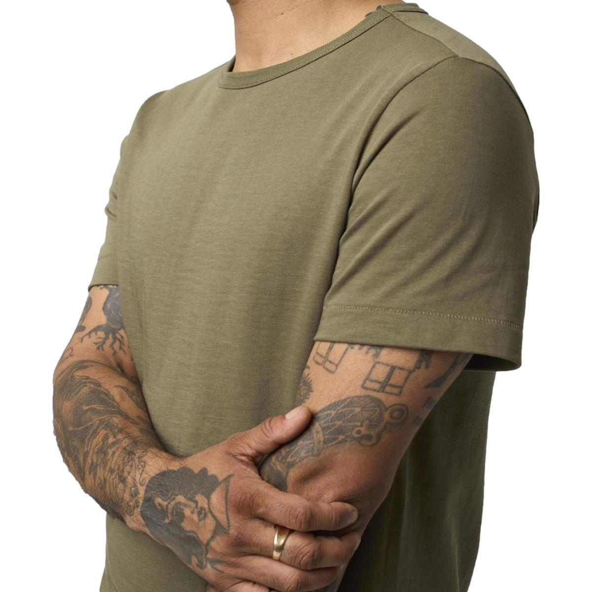 215 Loopwheeled T-Shirt 8.6 oz Classic Fit Army Product Image