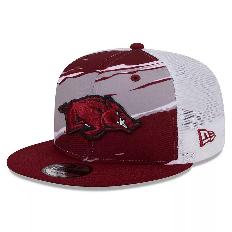 Mens New Era Cardinal Arkansas Razorbacks Tear Trucker 9FIFTY Snapback Hat Product Image