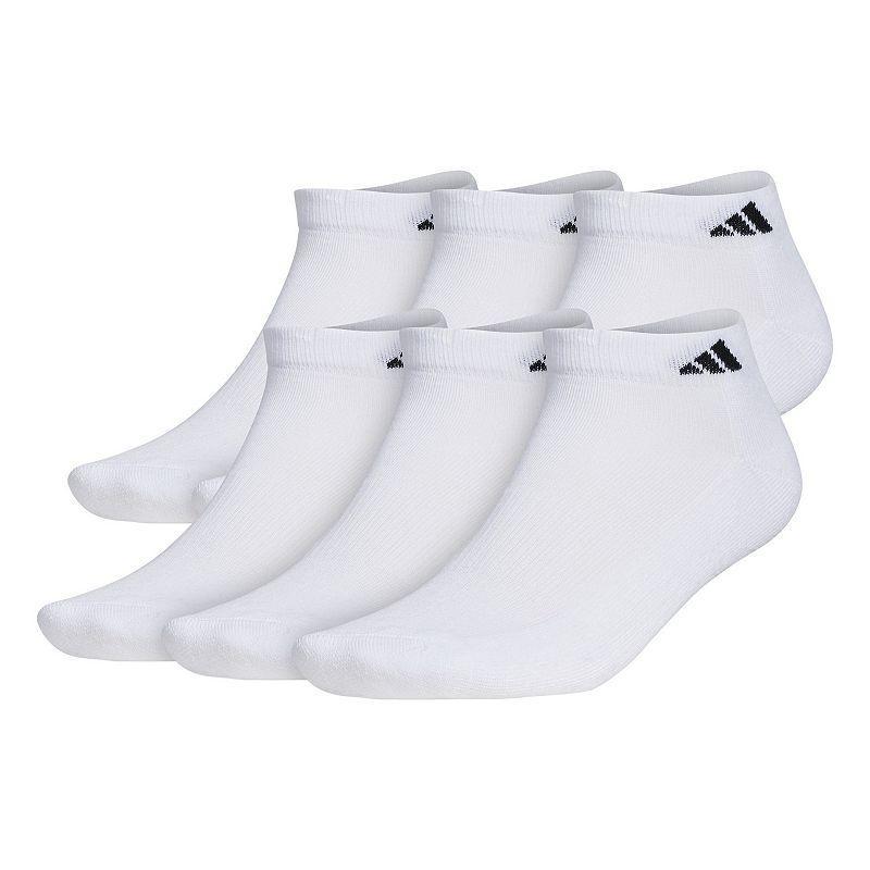 adidas Athletic Cushioned Low-Cut Socks 6 Pairs XL White XL Product Image