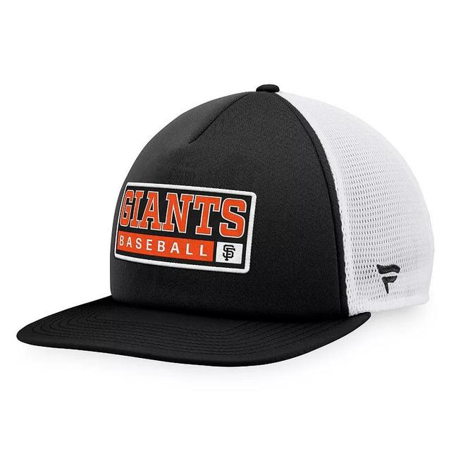 Mens Majestic /White San Francisco Giants Foam Trucker Snapback Hat Product Image