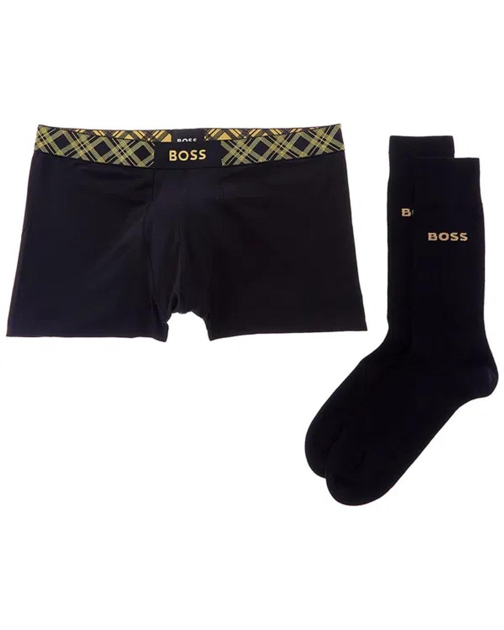 2pc Trunk & Sock Gift Set In Black Product Image