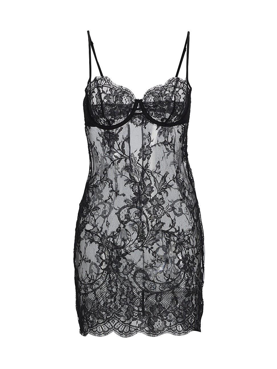 Womens Camille Lace Mini-Slipdress Product Image