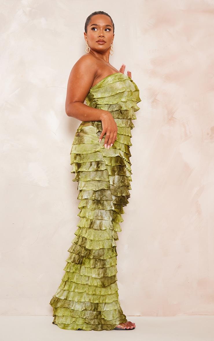 Shape Green Ombre Frill Edge Bandeau Maxi Dress Product Image