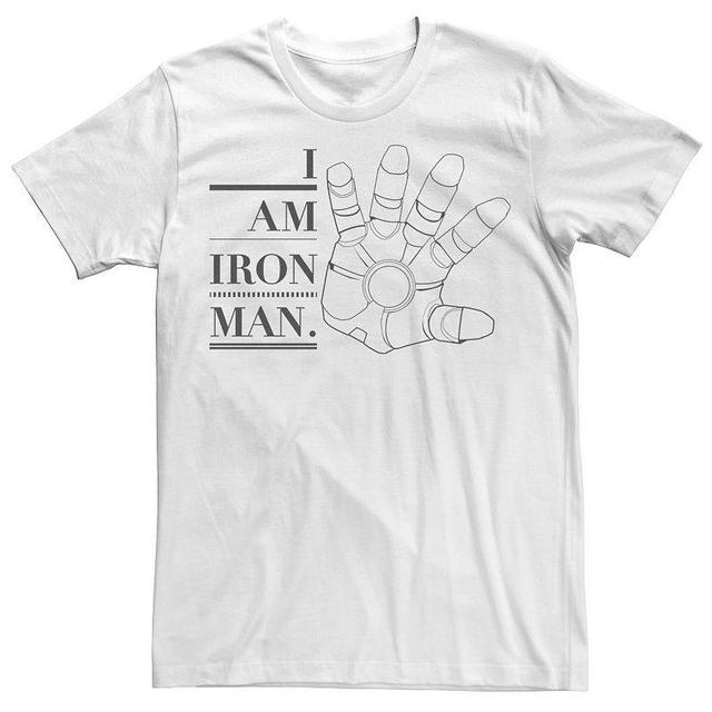 Mens Marvel I Am Iron Man Open Hand Text Tee Product Image