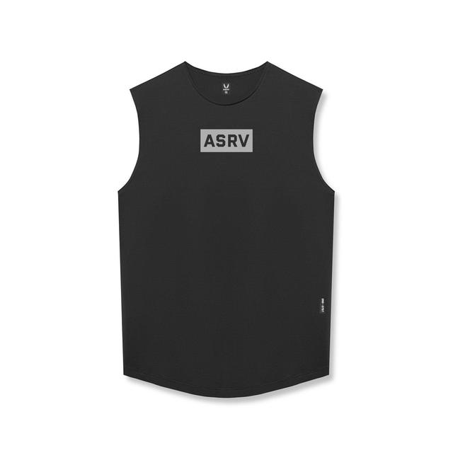 0757. AeroSilver® Cutoff Tank - Black "Box Logo" Product Image