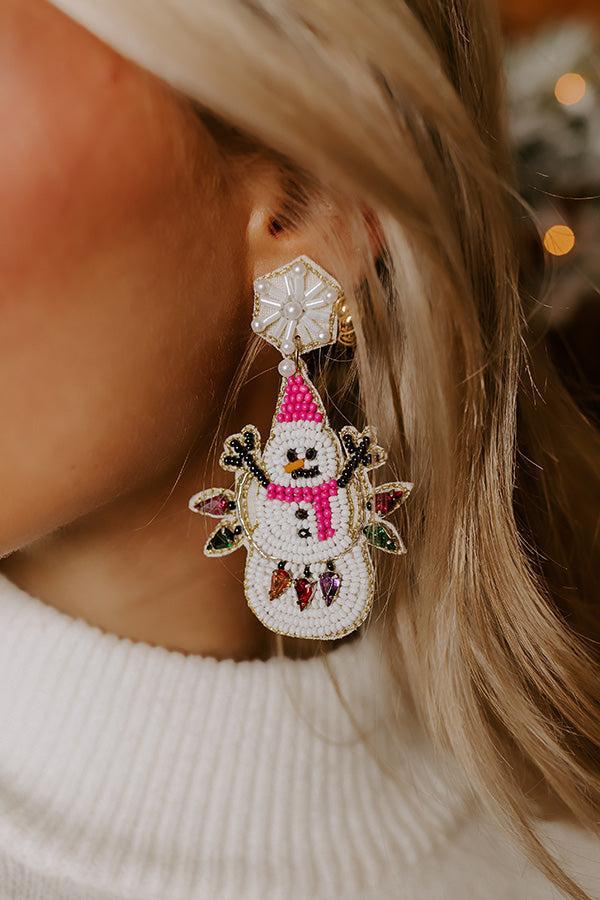 Frosty And Bright Beaded Earrings Product Image