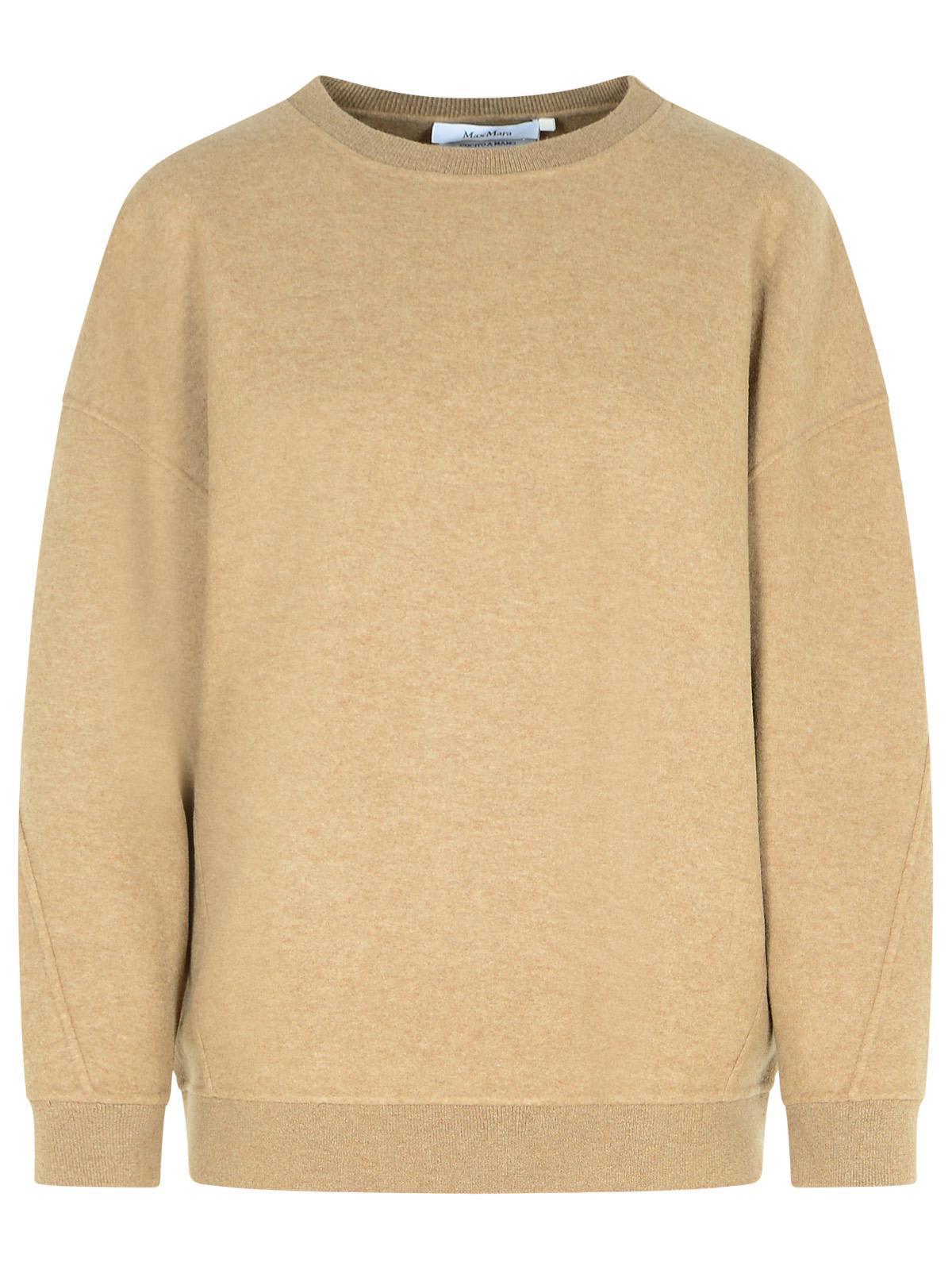 MAX MARA 'elvira' Sweatshirt In Brown Virgin Wool Blend Product Image