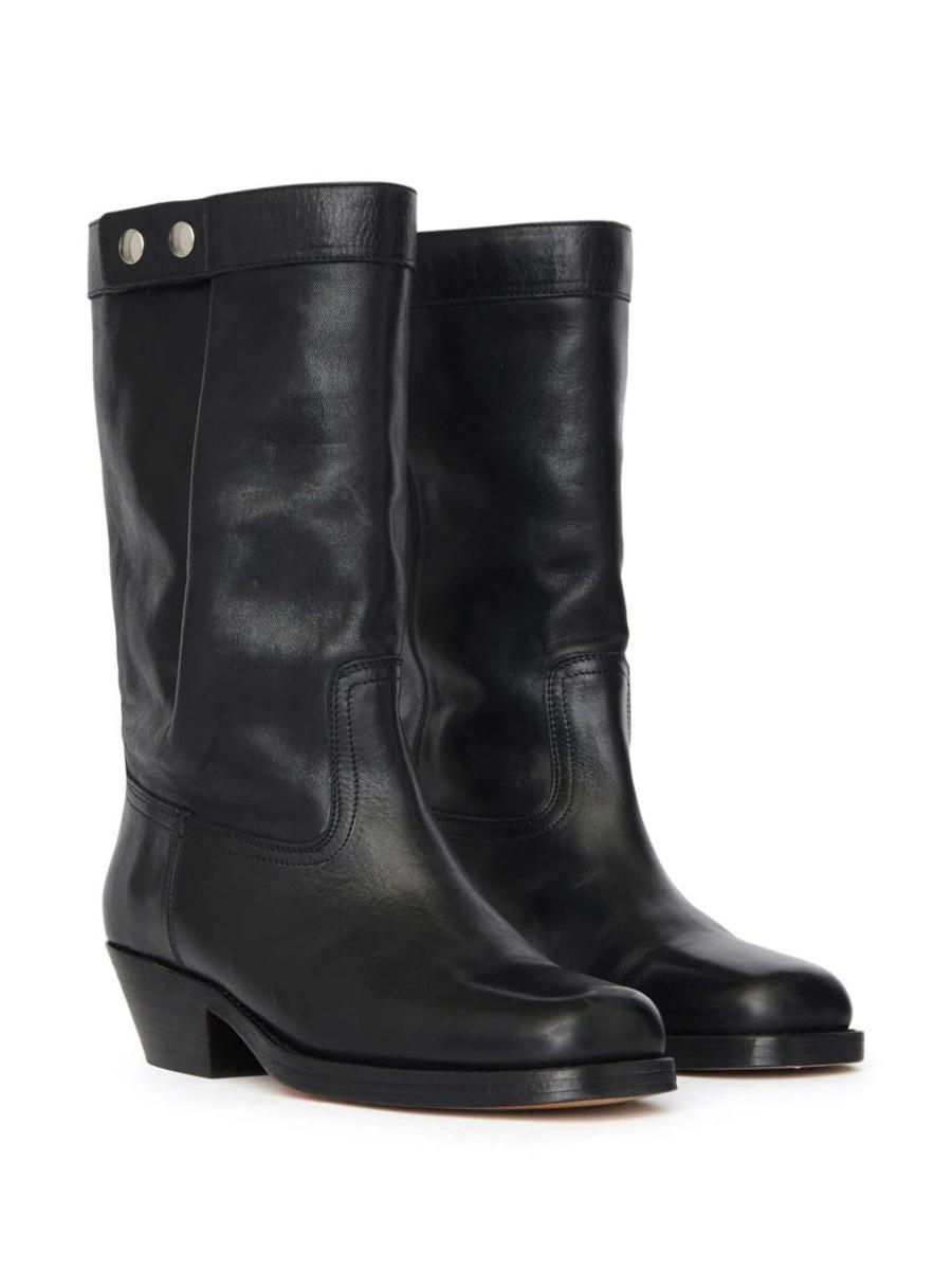 ISABEL MARANT Leather Boots In Black   Product Image