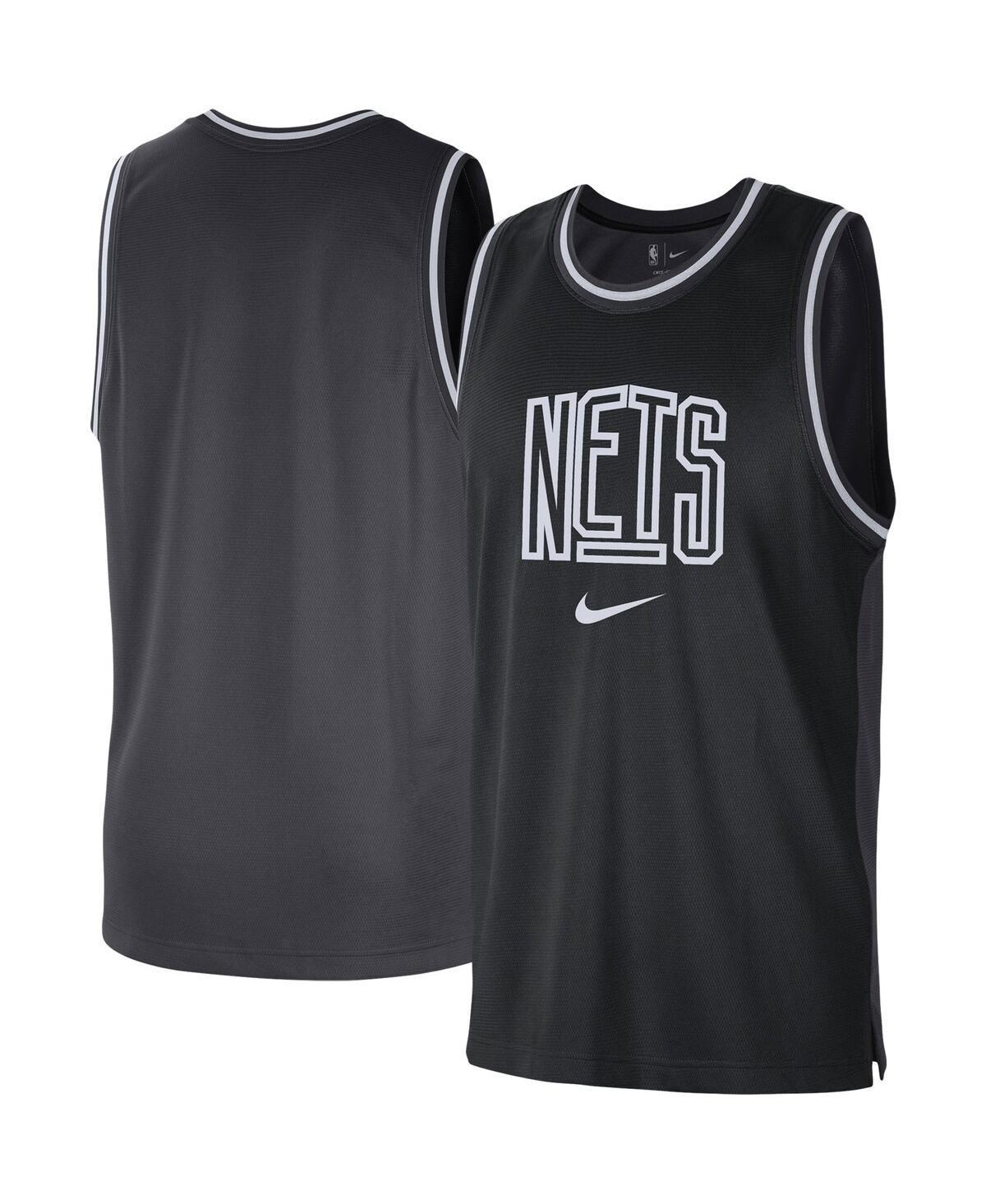 Mens Nike Black Brooklyn Nets Courtside Versus Force Split Dna Performance Mesh Tank Top - Black Product Image