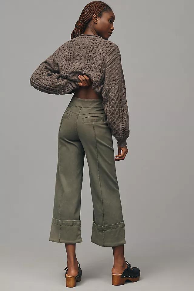 Pilcro Wide-Leg Cuffed Pants Product Image