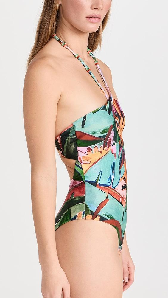 FARM Rio Banana Foliage One Piece | Shopbop Product Image