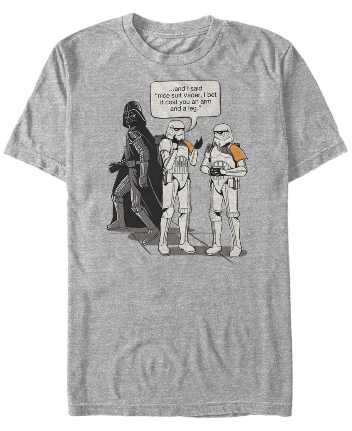 Mens Star Wars Trooper Joke Tee Athletic Grey Product Image