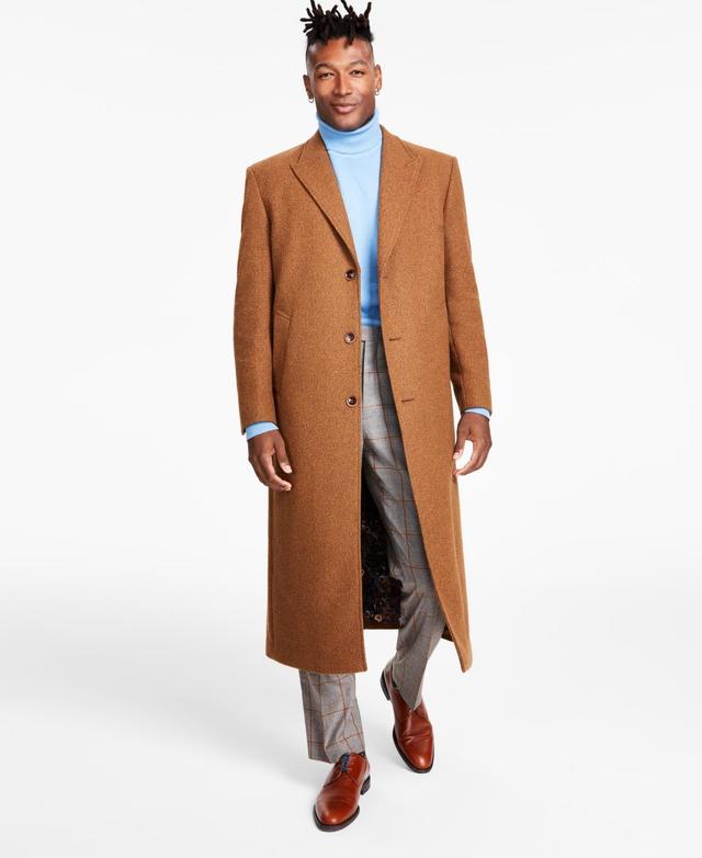 Tayion Collection Mens Classic-Fit Wool Blend Overcoats Product Image