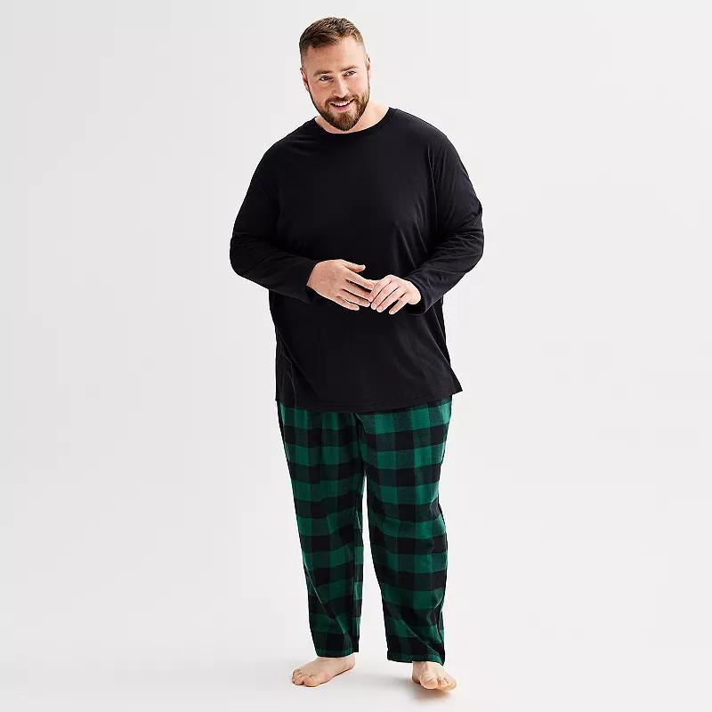 Big & Tall Sonoma Goods For Life 2-pc. Long Sleeve Pajama Top & Flannel Pajama Pant Set, Mens Product Image