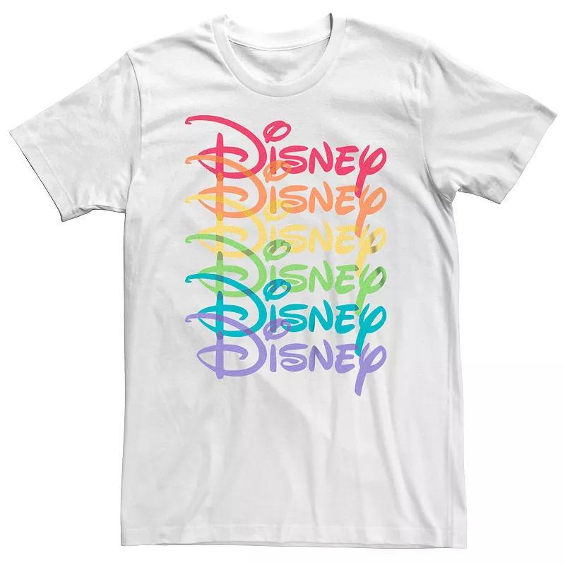 Disneys Big & Tall Pride Logo Stacked Graphic Tee, Mens Product Image