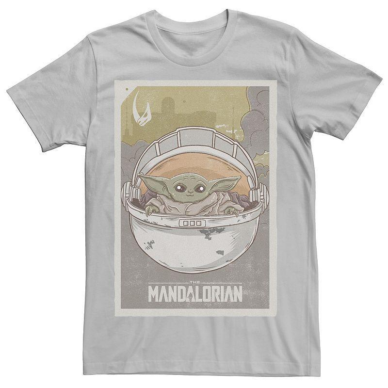 Mens Star Wars The Mandalorian The Child aka Baby Yoda Poster Tee Grey Product Image