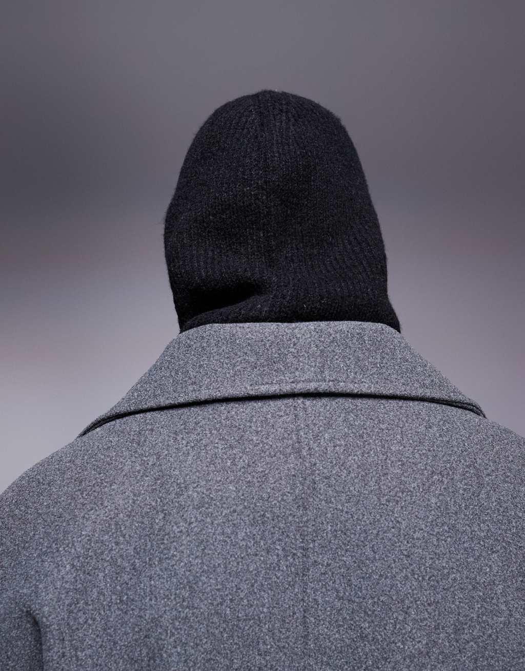 ASOS DESIGN knit hood in black Product Image