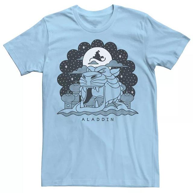 Mens Disney Aladdin Black & White Cave Of Wonders Line Art Tee Product Image