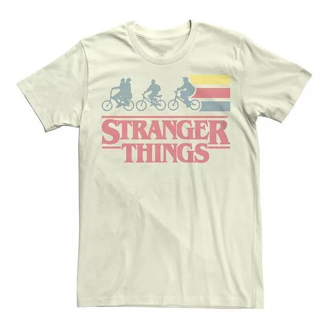 Mens Stranger Things Bike Stripes Logo Graphic Tee Product Image