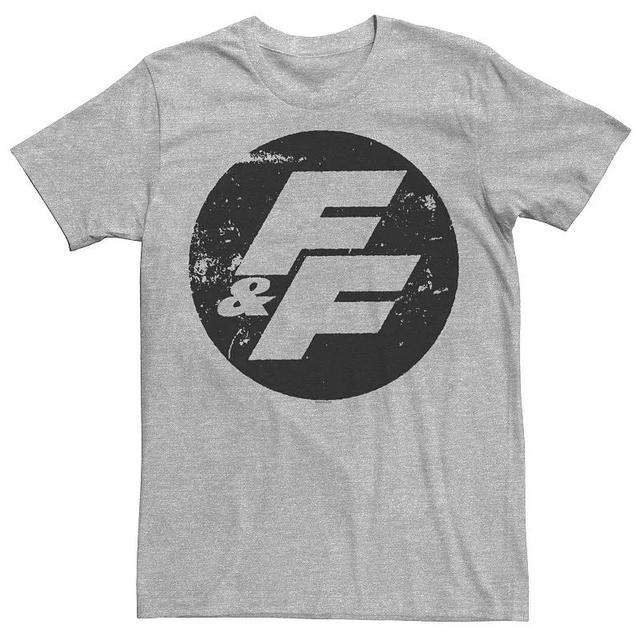 Mens Fast & Furious Distressed Circle Logo Graphic Tee Athletic Grey Product Image