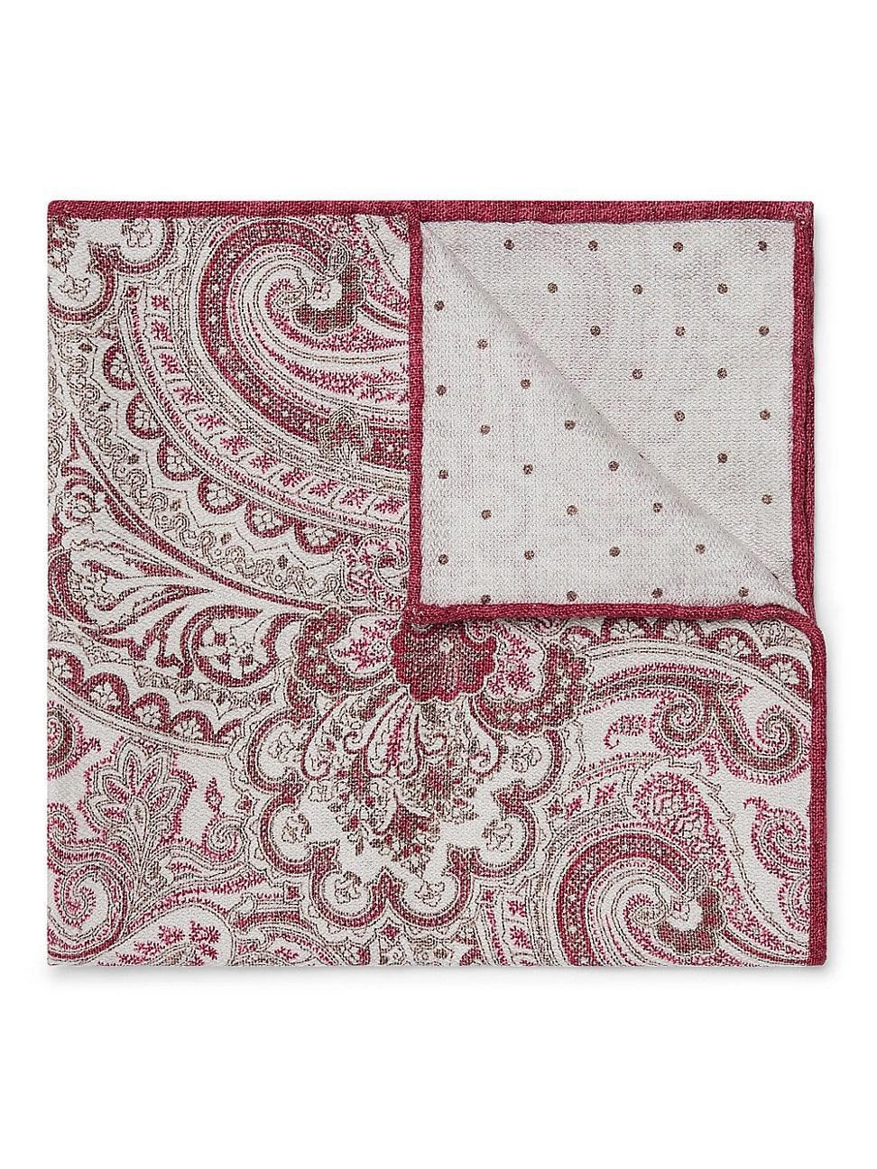 Mens Double Face Silk Pocket Square Product Image