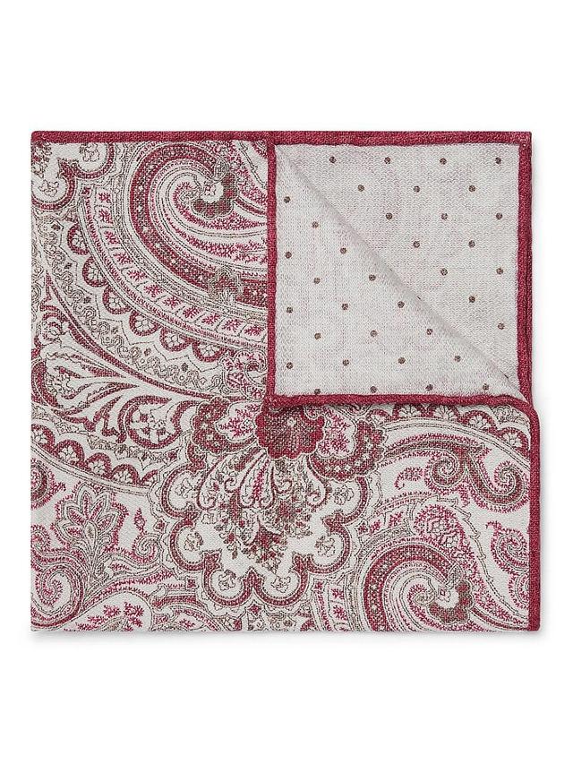 Mens Double Face Silk Pocket Square Product Image