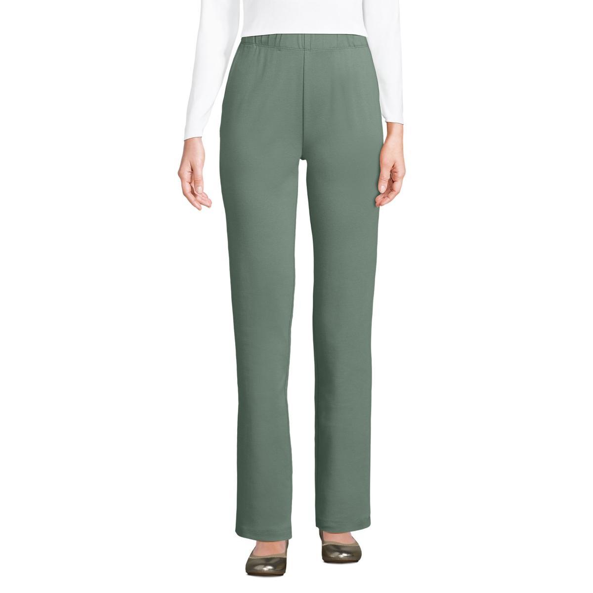 Lands End Womens Sport Knit High Rise Elastic Waist Pants Product Image